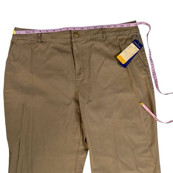 NWT Pendleton Classic Straight Leg Womens Pants Size 16 Tan Light Khaki - Picture 9 of 11